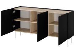 Bogart Komody*DESIN KOMODA 170 3D - czarny mat / dąb nagano