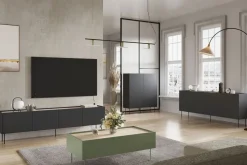 Bogart Komody*DESIN KOMODA 220 4D - czarny mat / dąb nagano