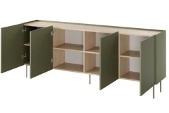 Bogart Komody*DESIN KOMODA 220 4D - oliwka / dąb nagano