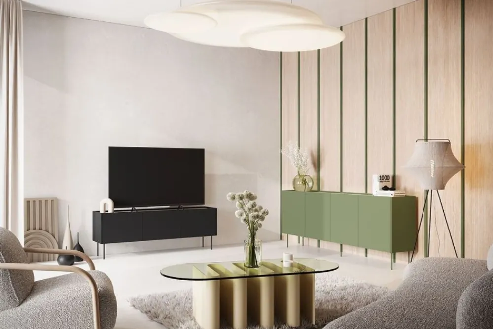 Bogart Komody*DESIN KOMODA 220 4D - oliwka / dąb nagano