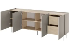 Bogart Komody*DESIN KOMODA 220 4D2SZ - cashmere / dąb nagano