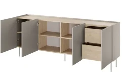 Bogart Komody*DESIN KOMODA 220 4D2SZ - cashmere / dąb nagano