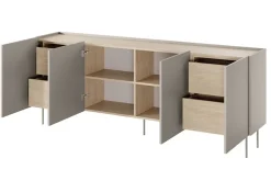 Bogart Komody*DESIN KOMODA 220 4D4SZ - cashmere / dąb nagano