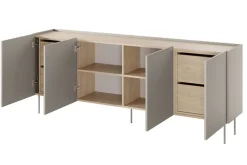 Bogart Komody*DESIN KOMODA 220 4D4SZ - cashmere / dąb nagano