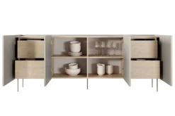 Bogart Komody*DESIN KOMODA 220 4D4SZ - cashmere / dąb nagano