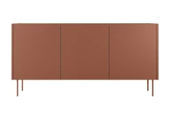 Bogart Komody*DESIN KOMODA 170 3D4SZ - ceramic red / dąb nagano