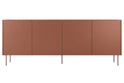 Bogart Komody*DESIN KOMODA 220 4D2SZ - ceramic red / dąb nagano