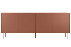 Bogart Komody*DESIN KOMODA 220 4D4SZ - ceramic red / dąb nagano