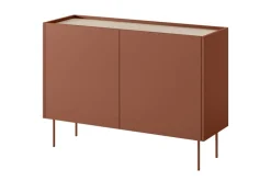 Bogart Komody*DESIN KOMODA 120 2D2SZ - ceramic red / dąb nagano