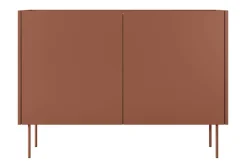 Bogart Komody*DESIN KOMODA 120 2D2SZ - ceramic red / dąb nagano