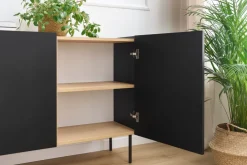 Bogart Komody*DESIN KOMODA 220 4D2SZ - czarny mat / dąb nagano