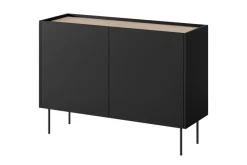 Bogart Komody*DESIN KOMODA 120 2D2SZ - czarny mat / dąb nagano