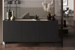 Bogart Komody*DESIN KOMODA 170 3D4SZ - czarny mat / dąb nagano