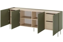 Bogart Komody*DESIN KOMODA 220 4D4SZ - oliwka / dąb nagano