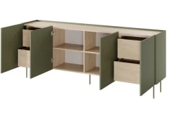 Bogart Komody*DESIN KOMODA 220 4D4SZ - oliwka / dąb nagano