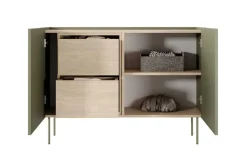 Bogart Komody*DESIN KOMODA 120 2D2SZ - oliwka / dąb nagano
