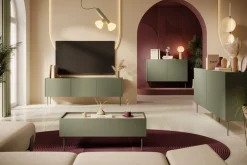 Bogart Komody*DESIN KOMODA 120 2D2SZ - oliwka / dąb nagano