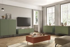 Bogart Komody*DESIN KOMODA 120 2D2SZ - oliwka / dąb nagano