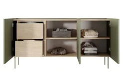 Bogart Komody*DESIN KOMODA 170 3D2SZ - oliwka / dąb nagano