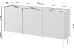 Bogart Komody*DESIN KOMODA 170 3D2SZ - oliwka / dąb nagano