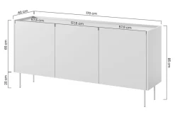 Bogart Komody*DESIN KOMODA 170 3D4SZ - oliwka / dąb nagano