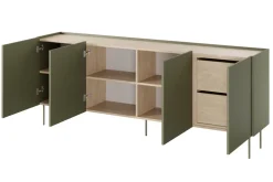 Bogart Komody*DESIN KOMODA 220 4D2SZ - oliwka / dąb nagano