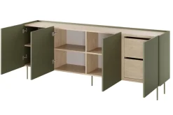 Bogart Komody*DESIN KOMODA 220 4D2SZ - oliwka / dąb nagano