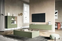 Bogart Komody*DESIN KOMODA WYSOKA 120 2D1SZ - oliwka / dąb nagano