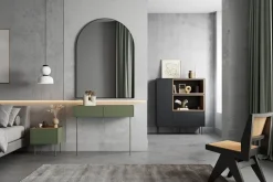 Bogart Komody*DESIN KOMODA WYSOKA 120 2D1SZ - czarny mat / dąb nagano