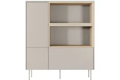 Bogart Komody*DESIN KOMODA WYSOKA 120 2D1SZ - cashmere / dąb nagano