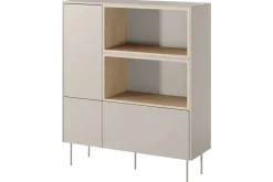 Bogart Komody*DESIN KOMODA WYSOKA 120 2D1SZ - cashmere / dąb nagano