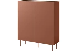 Bogart Komody*DESIN KREDENS 120 2D2SZ - ceramic red / dąb nagano