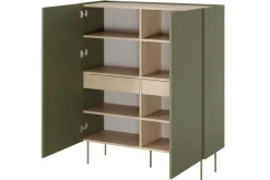 Bogart Komody*DESIN KREDENS 120 2D2SZ - oliwka / dąb nagano