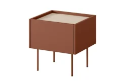 Bogart Szafki I Regały*DESIN SZAFKA NOCNA 45 1SZ - ceramic red / dąb nagano