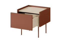 Bogart Szafki I Regały*DESIN SZAFKA NOCNA 45 1SZ - ceramic red / dąb nagano