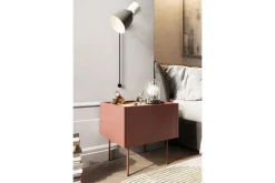 Bogart Szafki I Regały*DESIN SZAFKA NOCNA 45 1SZ - ceramic red / dąb nagano