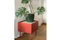 Bogart Szafki I Regały*DESIN SZAFKA NOCNA 45 1SZ - ceramic red / dąb nagano