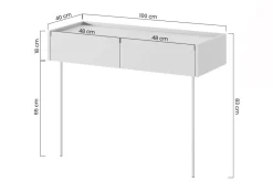 Bogart Stoliki Kawowe I Ławy*DESIN TOALETKA/KONSOLA 2SZ - czarny mat / dąb nagano