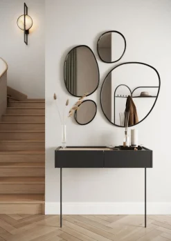 Bogart Stoliki Kawowe I Ławy*DESIN TOALETKA/KONSOLA 2SZ - czarny mat / dąb nagano