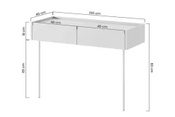 Bogart Stoliki Kawowe I Ławy*DESIN TOALETKA/KONSOLA 2SZ - czarny mat / dąb nagano