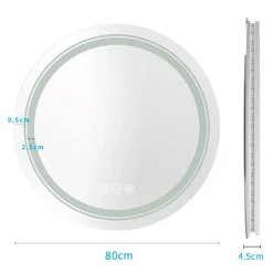 Halmar Lustra*DOVER 80 lustro ścienne łazienkowe, srebrny (1p=1szt)1 sztuka