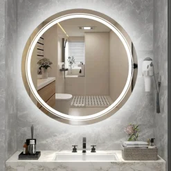 Halmar Lustra*DOVER 80 lustro ścienne łazienkowe, srebrny (1p=1szt)1 sztuka