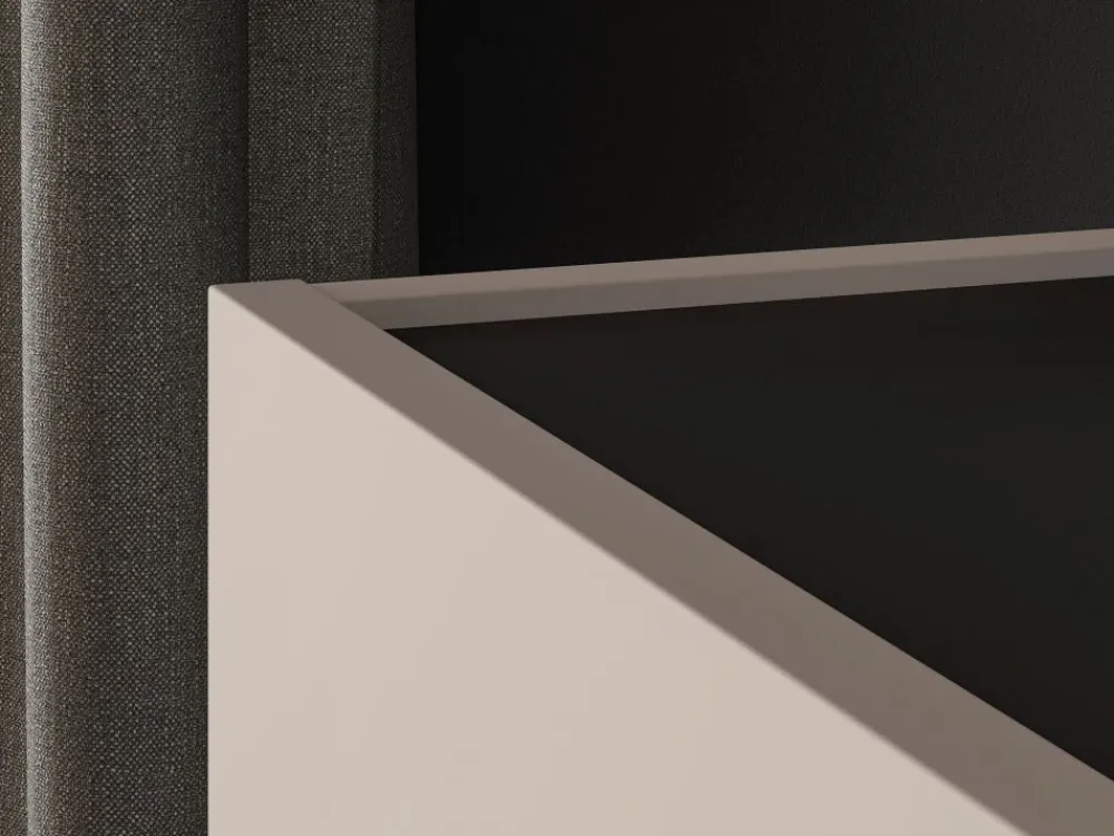 ML Meble Komody*Duża kaszmirowa komoda Freshion 03 cashmere/czarny - komoda 2D3S