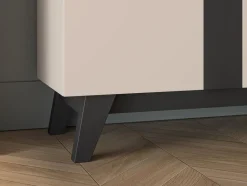 ML Meble Komody*Duża kaszmirowa komoda Freshion 03 cashmere/czarny - komoda 2D3S