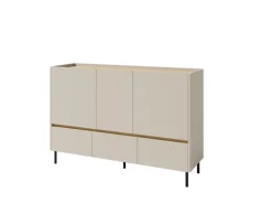 Meblar Komody Do Przedpokoju|Komody Młodzieżowe*Duża komoda 150 cm z szafkami i szufladami do pokoju Luca LC7 beż piaskowy