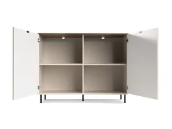 Mebelbos Komody Do Biura|Komody Do Przedpokoju*Duża komoda ryflowana EVO 2D kaszmir / dąb castello EO-01