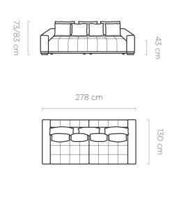 Wersal Kanapy I Sofy Do Salonu|Sofy Trzyosobowe*Duża sofa rozkładana z poduszkami Motta Bigsofa