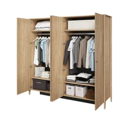 Lenart Szafy Do Przedpokoju|Szafy Do Sypialni*Duża szafa z lustrem Cozy CZ-01 dąb olejowany