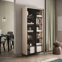 Lenart Szafki I Regały Do Biura|Witryny Do Jadalni*Duża witryna loftowa Trend TR-07 czarna