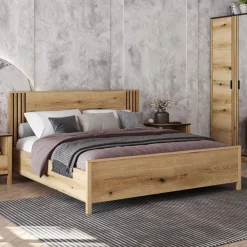 Mebelbos Łóżka Młodzieżowe|Łóżka Do Sypialni*Duże łóżko ryflowane 160cm HELIX